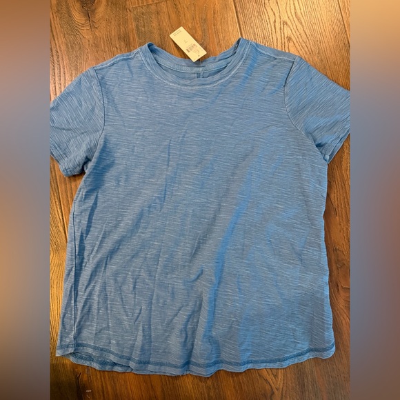 NWT Pilcro Light Blue Short-Sleeve Slub Knit Tee - Picture 2 of 4
